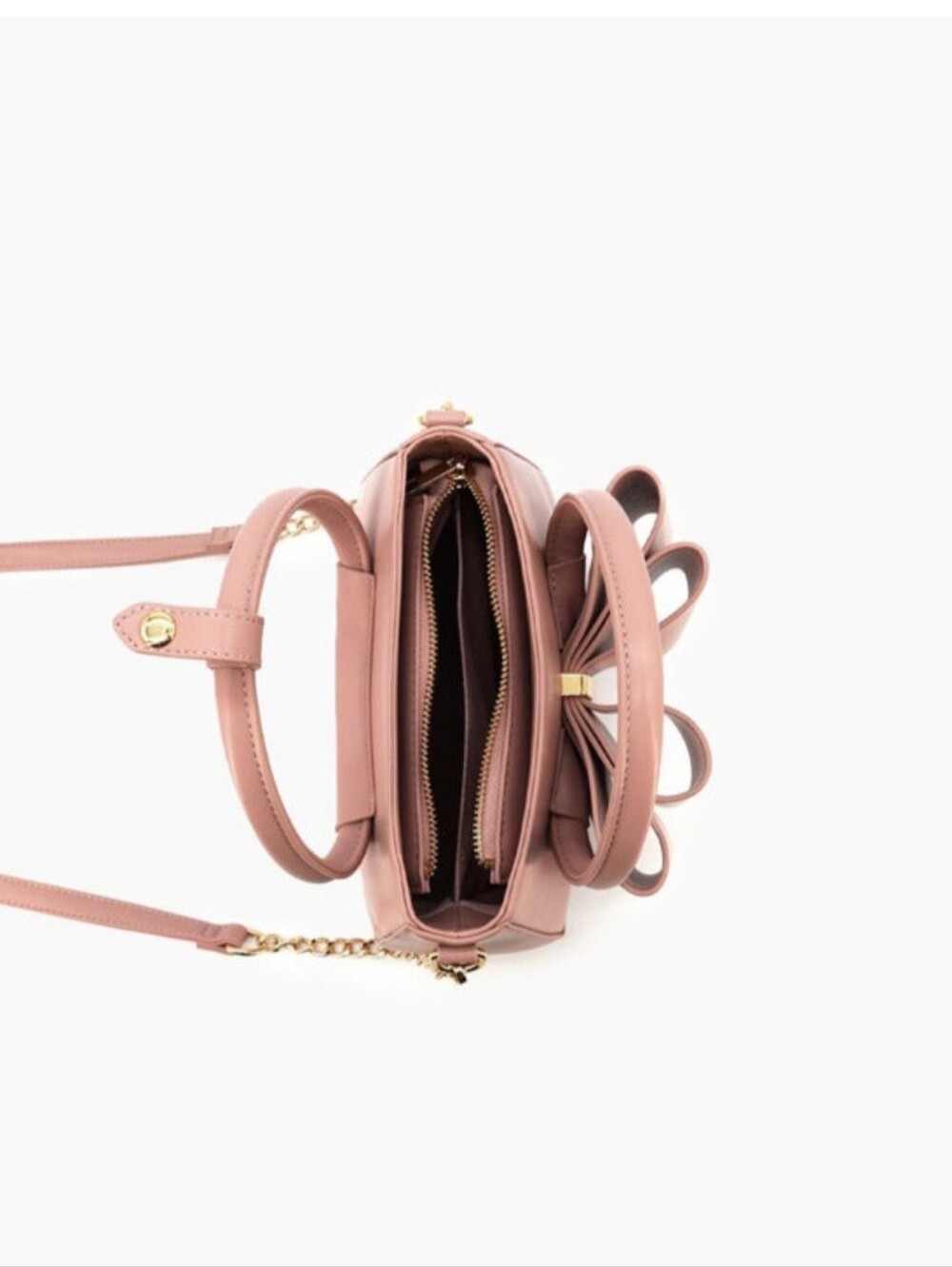 Women's Madeline Bow Vegan Crossbody in Mauve by Like Dreams - Picture 5 of 7